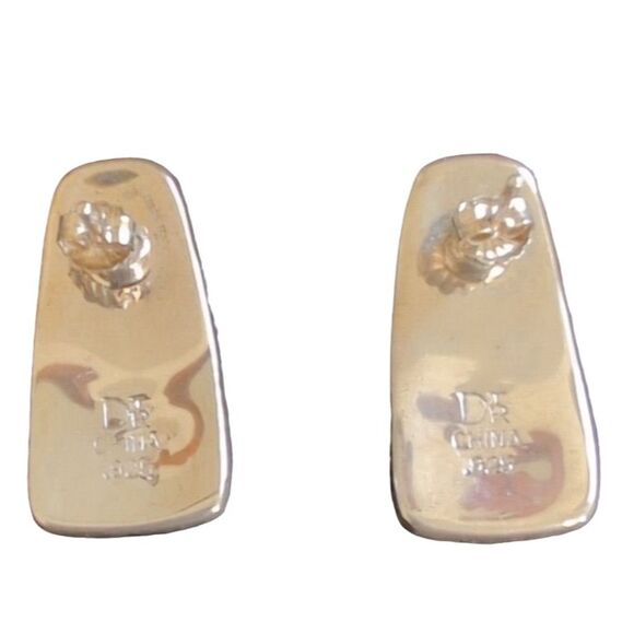 Vintage Sterling Silver Mother of Pearl & Coral Dangle Earrings Pierced - Picture 2 of 3